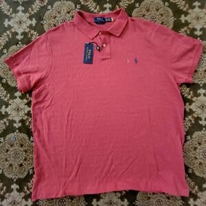 Polo by Ralph Lauren Men's Pink Polo Shirt
